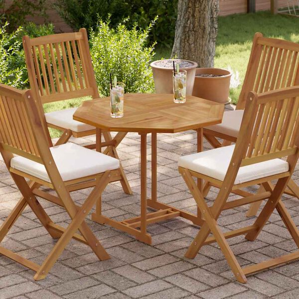 vidaXL Bordplate 80x80x2,5 cm &aring;ttekantet heltre teak