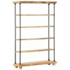 vidaXL Bokhylle med 5 etasjer 120x35x180 heltre mango og stål