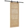 vidaXL Skyved&oslash;r Naturlig og svart 86 x 211 cm Heltre furu
