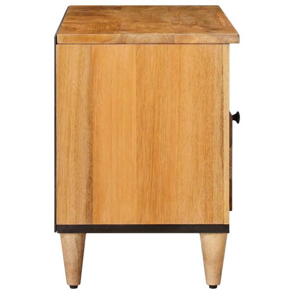 vidaXL TV-skap med skuff Naturlig 100 x 33,5 x 46 cm Massiv mango tre
