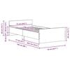 vidaXL Sengeramme uten madrass gammelt tre 75x190 cm konstruert tre