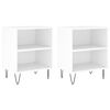 vidaXL Nattbord 2 stk hvit 40x30x50 cm konstruert tre