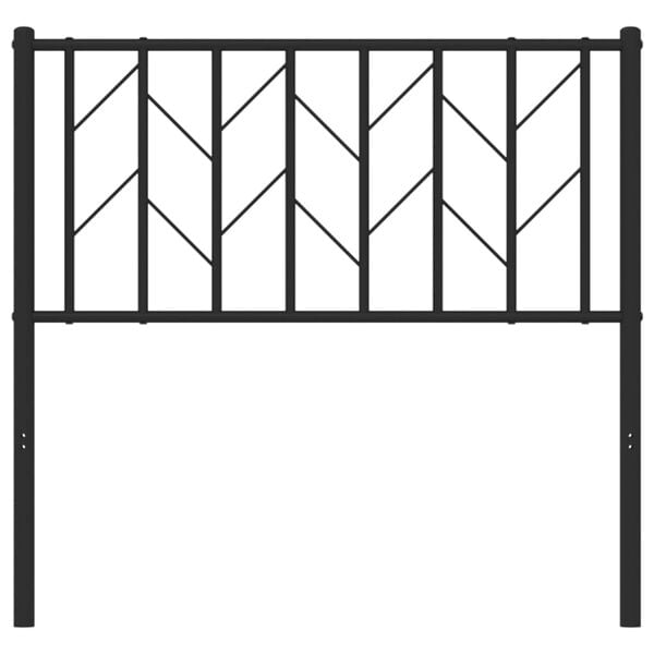 vidaXL Utskiftbar sengegavl i metall svart 90 cm