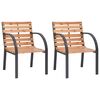 vidaXL Utestoler 2 stk heltre gran
