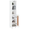 vidaXL Highboard h&oslash;yglans hvit 34,5x34x180 cm konstruert tre