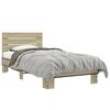 vidaXL Sengeramme sonoma eik 90x190 cm konstruert tre og metall
