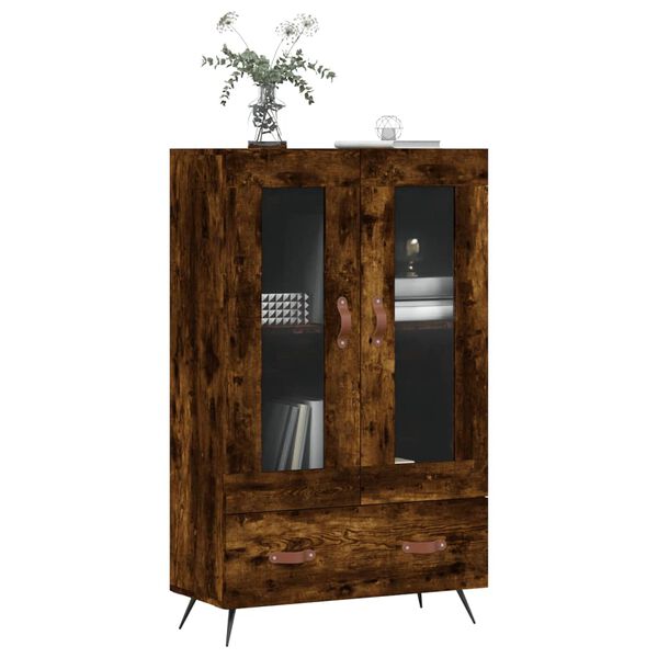 vidaXL Highboard r&oslash;kt eik 69,5x31x115 cm konstruert tre
