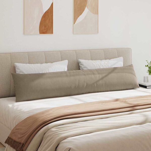 vidaXL Sofaputer 2 pcs Gråbrun 200 x 40 cm stoff