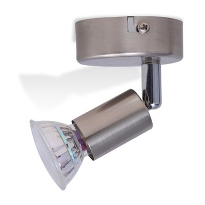 vidaXL Vegglampe Lamp med LED spoter 2 stk Sateng Nikkel