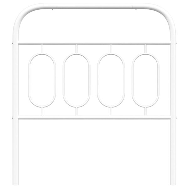vidaXL Utskiftbar sengegavl i metall hvit 80 cm