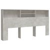 vidaXL Sengegavlskap betonggr&aring; 200x19x103,5 cm
