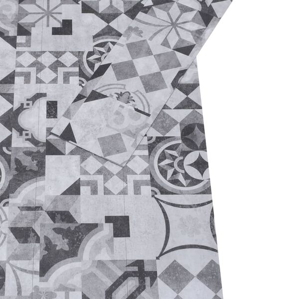 vidaXL Ikke-klebende PVC-gulvplanker 5,26 m² 2 mm grå mønster