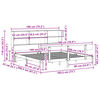 vidaXL Seng med bokhylle uten madrass hvit 180x200 cm heltre furu