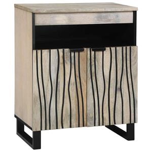 vidaXL Medieoppbevaringsskap og -hyller Hvit og svart 60 x 33 x 75 cm