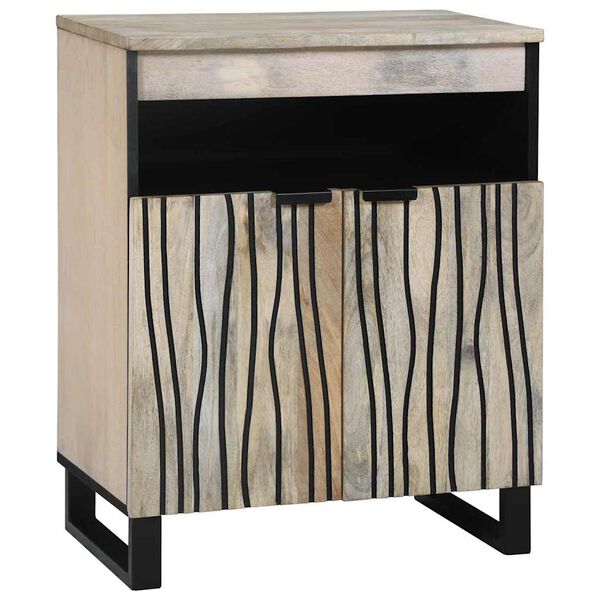 vidaXL Medieoppbevaringsskap og -hyller Hvit og svart 60 x 33 x 75 cm