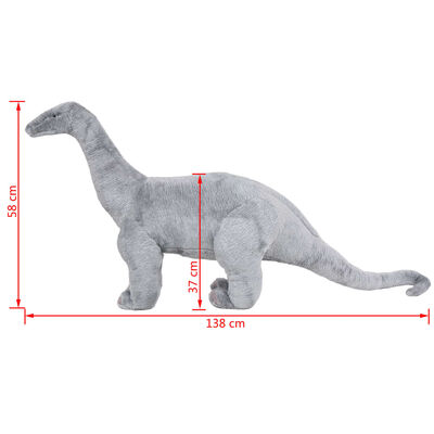 vidaXL Stående lekedinosaur brachiosaurus grå XXL