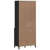 vidaXL Highboard VIKEN svart 80x40x190 cm heltre furu