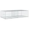 vidaXL Gabionkurv med deksel 200x100x50 cm galvanisert jern