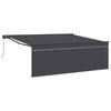 vidaXL Markiseramme Gul og hvit 350 x 250 cm Polyester med PU-belegg