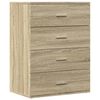 vidaXL Skjenk sonoma eik 60x39x80 cm konstruert tre