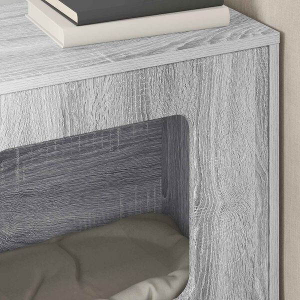 vidaXL Katt Hus Gr&aring; Sonoma 51 x 30 x 52 cm Konstruert tre