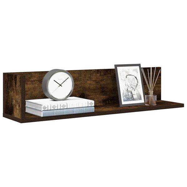 vidaXL Vegghyller 2 stk r&oslash;kt eik 75x16,5x16,5 cm konstruert tre