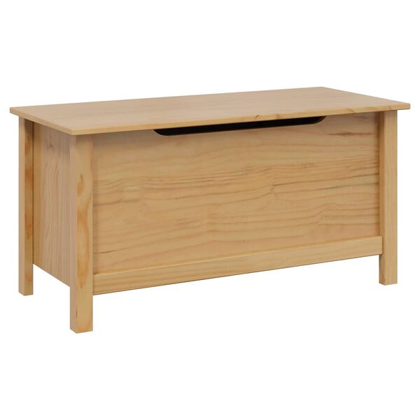 vidaXL Lagringsboks Hill Honning brun 90 x 40 x 45 cm Massiv furu