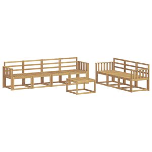 vidaXL Utend&oslash;rs sofa-sett 8 pcs Hvit 59 x 59 x 37 cm Solid akasietre