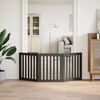 vidaXL Hundeport sammenleggbar 3 paneler svart 150 cm poppeltre