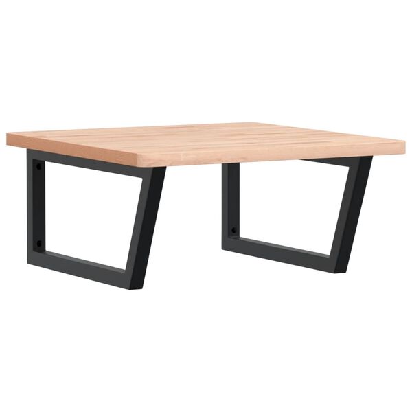 vidaXL Servanthylle veggmontert st&aring;l og heltre b&oslash;ketre