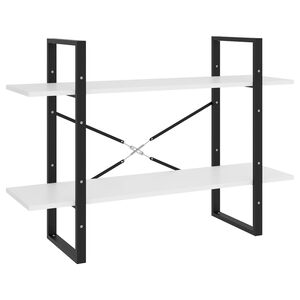 vidaXL Bokhylle 2 niv&aring;er hvit 100x30x70 cm konstruert tre