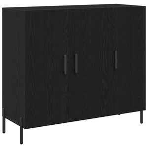 vidaXL Serviesskap Svart Eik 90 x 34 x 80 cm Konstruert tre