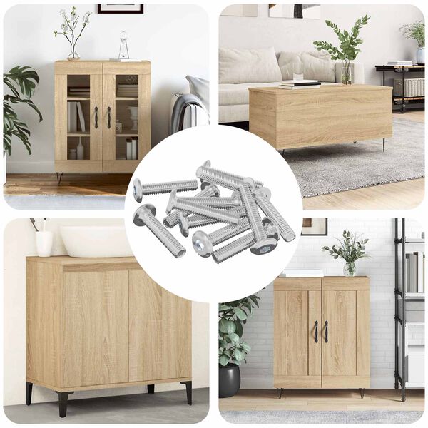 vidaXL L&aring;seskrue Ensfarget 2647 pcs s&oslash;lv St&aring;l