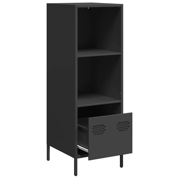 vidaXL Highboard svart 35x39x103,5 cm stål