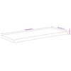 vidaXL Vegghylle 110x40x2,5 cm rektangul&aelig;r heltre akasie naturlig kant