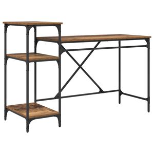 vidaXL Skrivebord Gamle tre 135 x 50 x 90 cm Konstruert tre