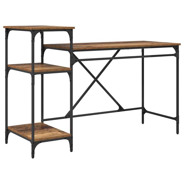 vidaXL Skrivebord Gamle tre 135 x 50 x 90 cm Konstruert tre