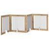 vidaXL Foldbar hundegitter med stativer 4 stk. Artisan eik 401 cm