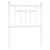 vidaXL Utskiftbar sengegavl i metall hvit 75 cm