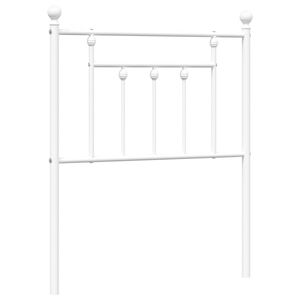 vidaXL Utskiftbar sengegavl i metall hvit 75 cm