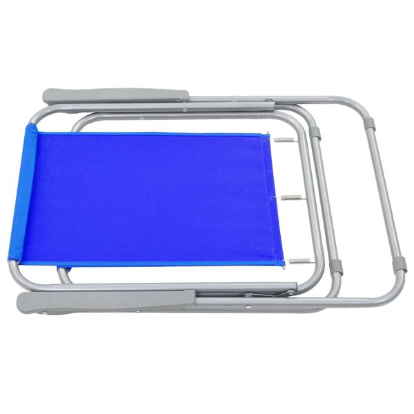 vidaXL Campingstoler sammenleggbare 2 stk 52x59x80 cm blå