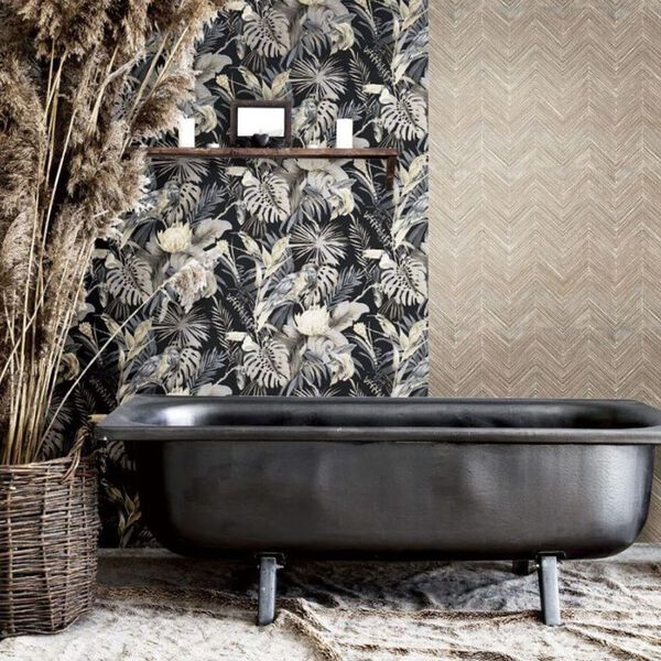 Topchic Veggtapet Topchic Herringbone brun