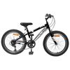 vidaXL Terrengsykkel 20 Tommer 6-Speed for 5-8 &aring;r gamle Svart