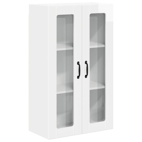 vidaXL Kj&oslash;kken veggskap Veggmontert H&oslash;yglanset hvit 60 x 31 x 100 cm