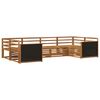 vidaXL Utend&oslash;rs sofa-sett 6 stk. Naturlig Solid akasietre