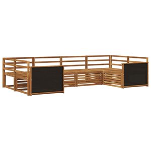 vidaXL Utend&oslash;rs sofa-sett 6 stk. Naturlig Solid akasietre