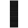 vidaXL Bokhylle 5 nivåer svart 60x30x189 cm konstruert tre