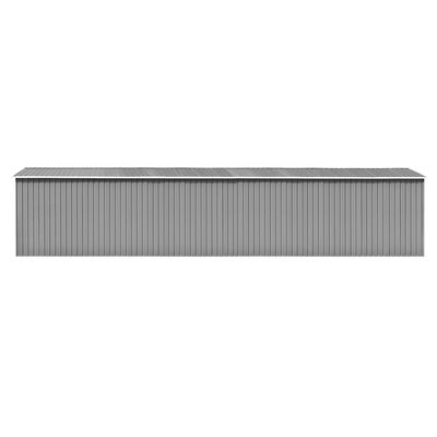 vidaXL Hageskur grå 257x990x181 cm galvanisert stål
