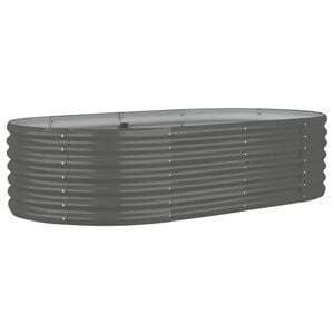 vidaXL H&oslash;ybed galvanisert st&aring;l 152x80x36 cm gr&aring;