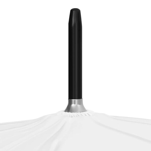 vidaXL Paraply hvit 130 cm